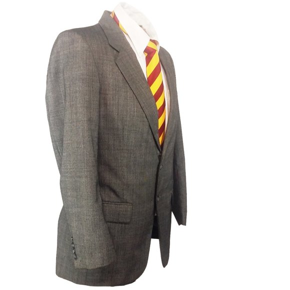 Farah Clothing grey jacket blazer plaid Size 40R - Picture 3 of 9